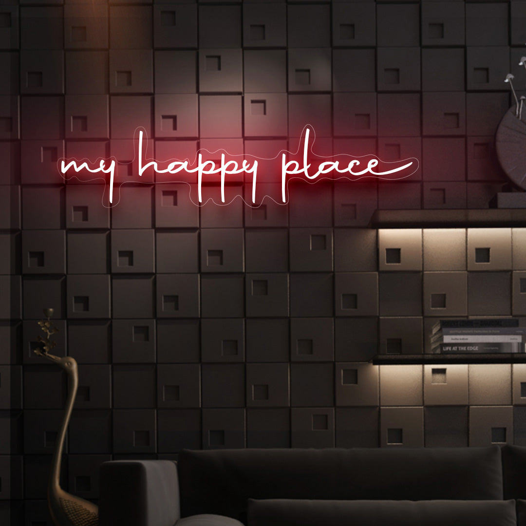 MY happy place neon sign