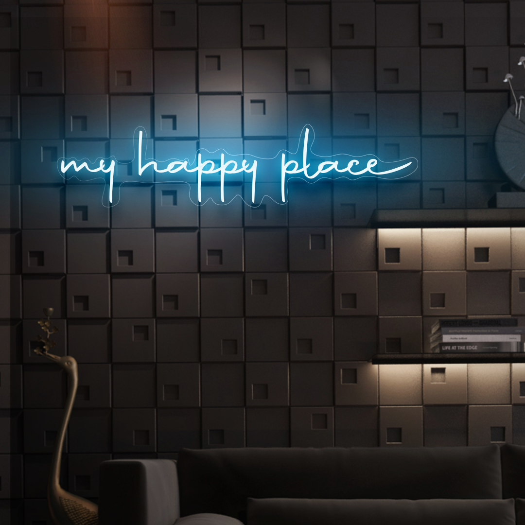 MY happy place neon sign