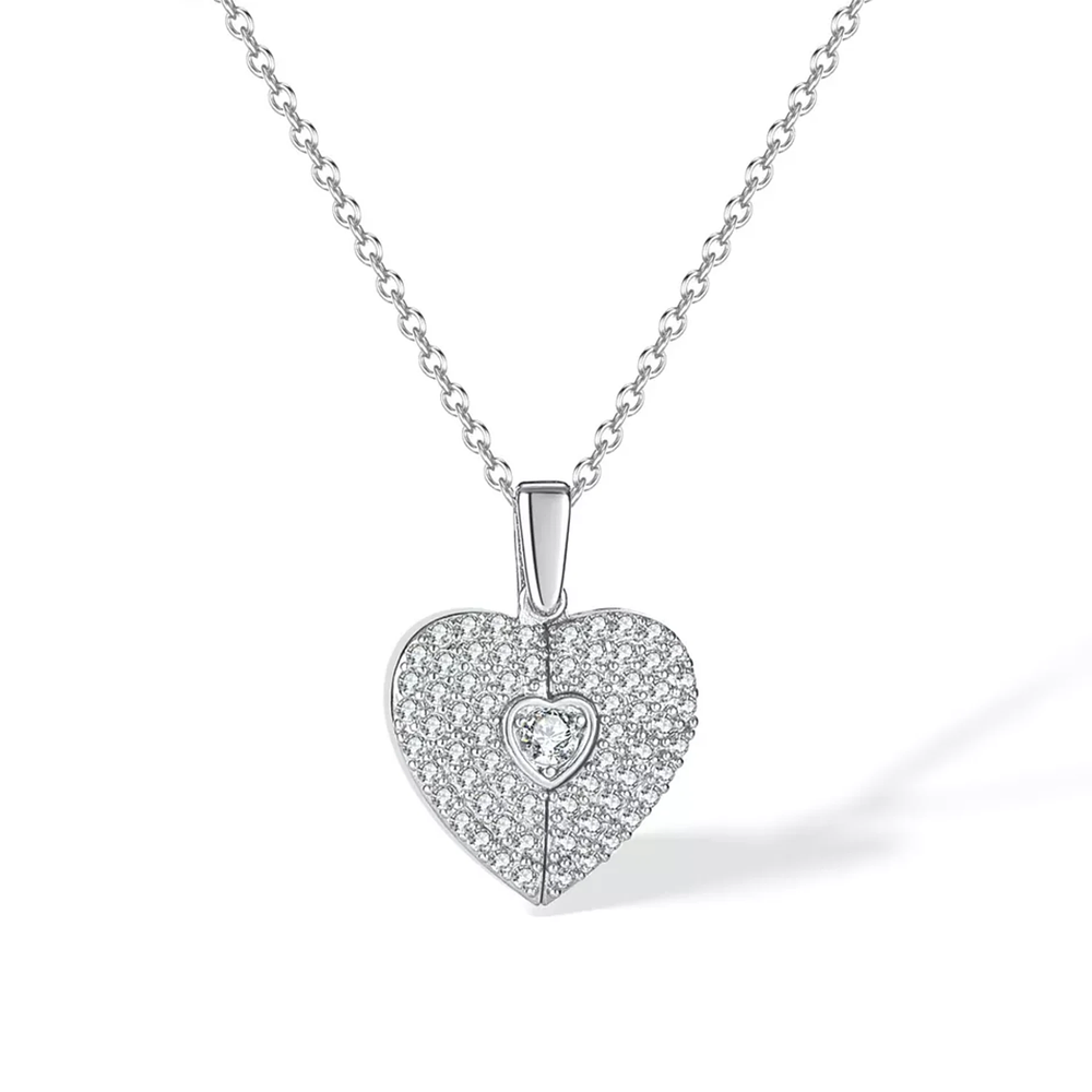 Personalized Heart Necklace With Hidden Names, Secret Message Love Pendant, Graduation Gift, Bridesmaid Gift, Gift For Women, Her Gift