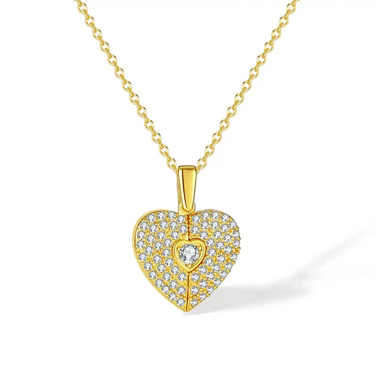 Personalized Heart Necklace With Hidden Names, Secret Message Love Pendant, Graduation Gift, Bridesmaid Gift, Gift For Women, Her Gift