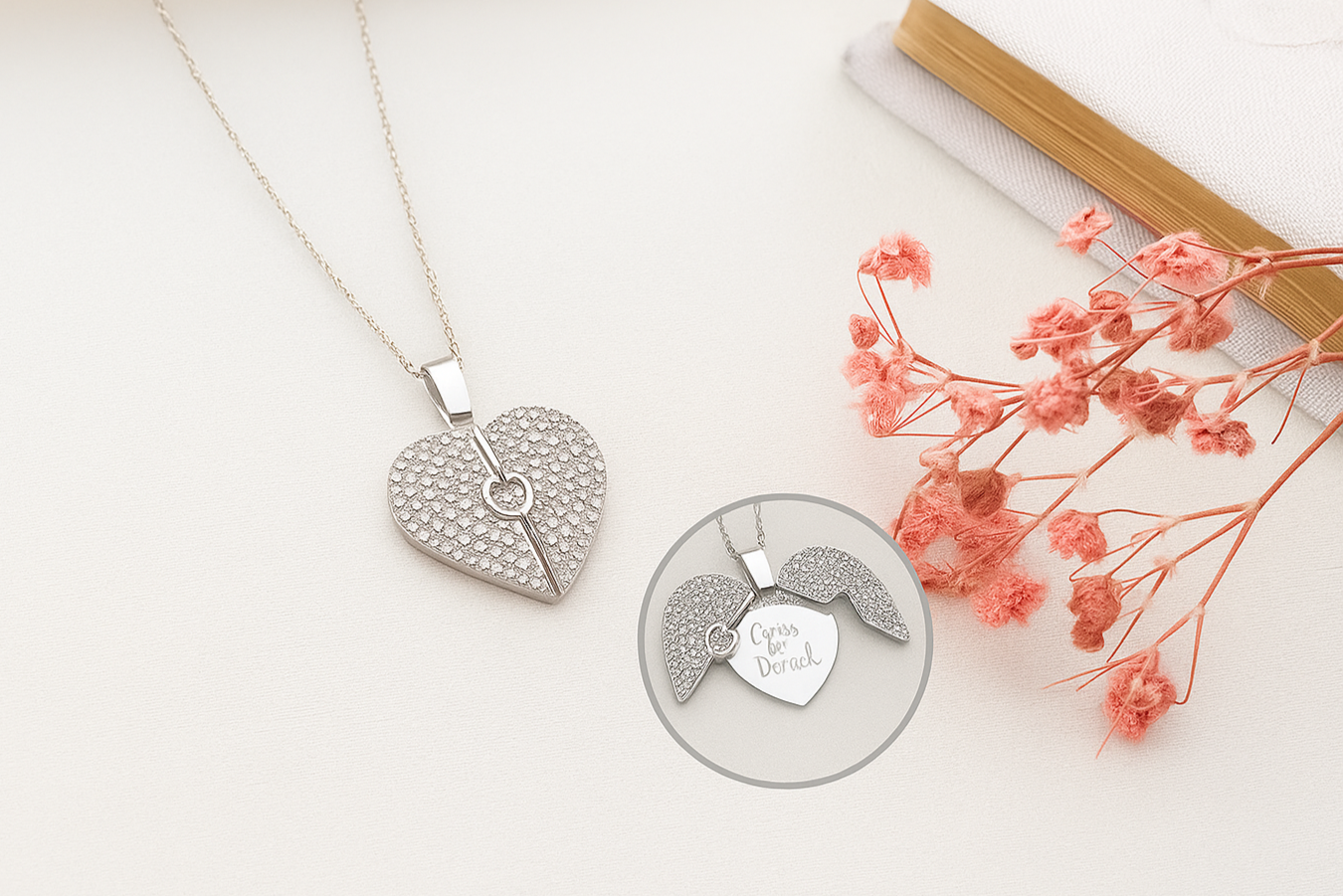 Personalized Heart Necklace With Hidden Names, Secret Message Love Pendant, Graduation Gift, Bridesmaid Gift, Gift For Women, Her Gift
