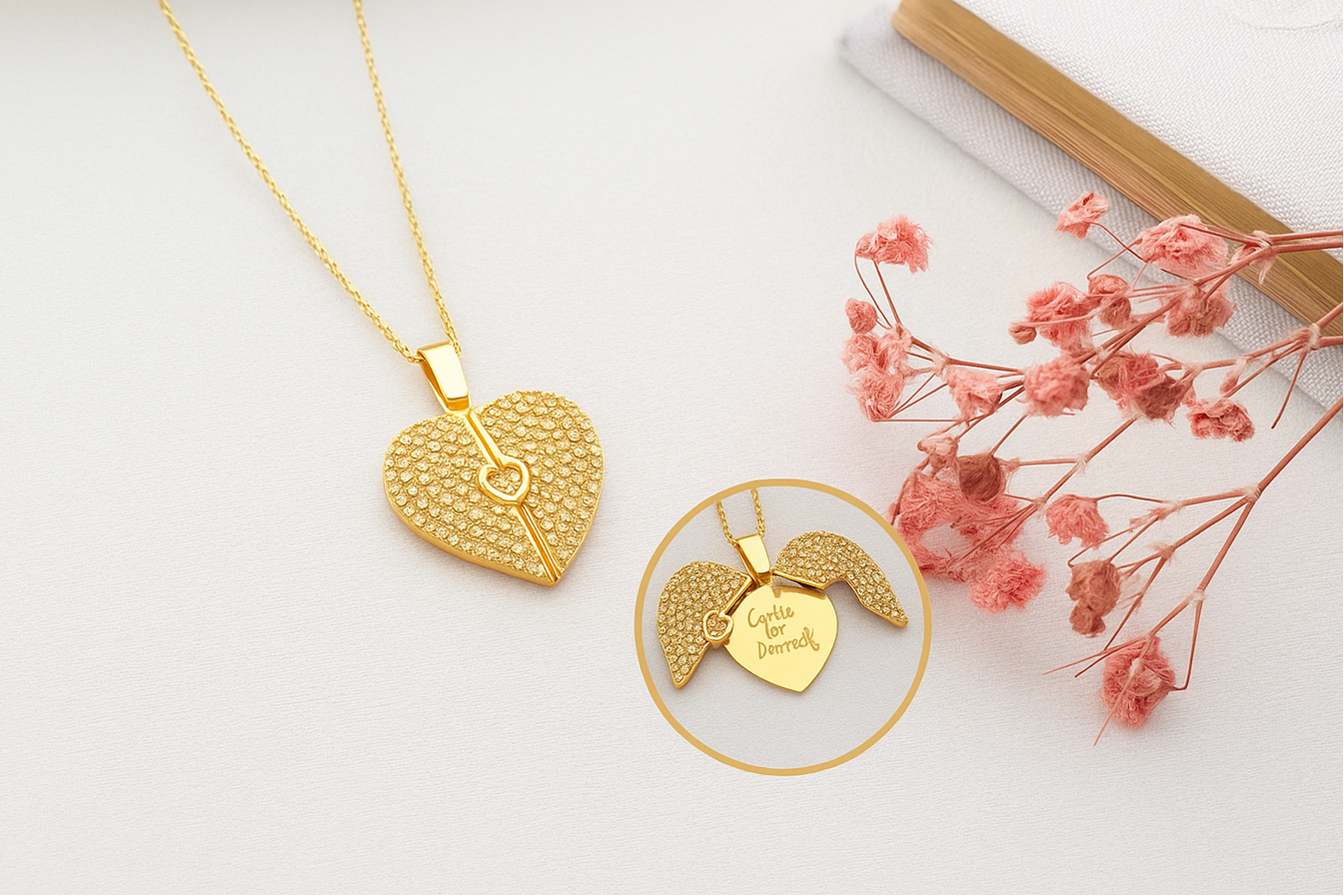 Personalized Heart Necklace With Hidden Names, Secret Message Love Pendant, Graduation Gift, Bridesmaid Gift, Gift For Women, Her Gift