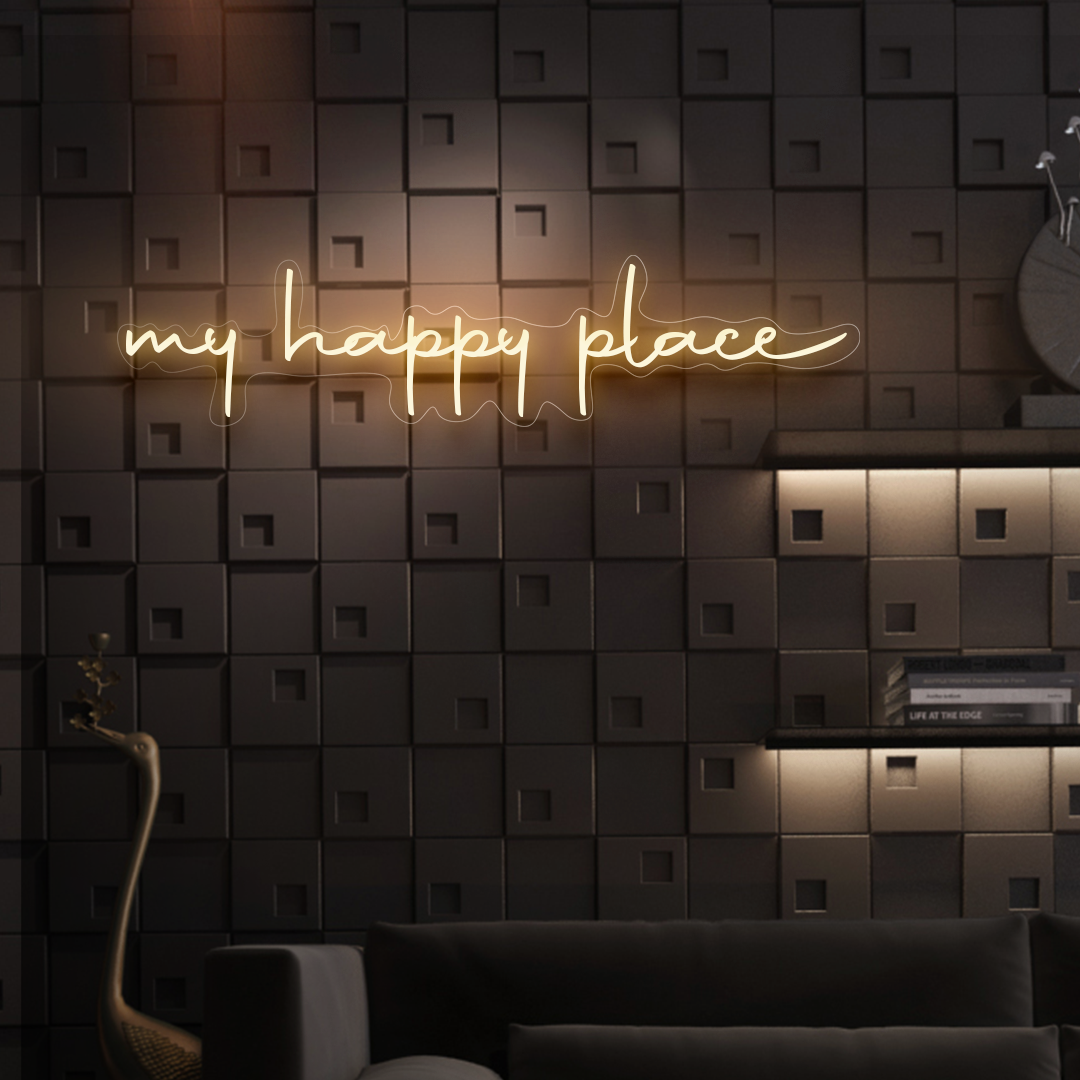 MY happy place neon sign