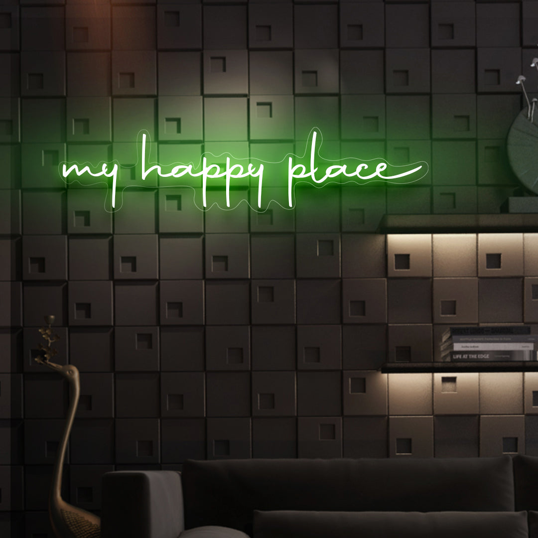 MY happy place neon sign