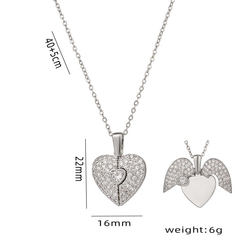 Personalized Heart Necklace With Hidden Names, Secret Message Love Pendant, Graduation Gift, Bridesmaid Gift, Gift For Women, Her Gift
