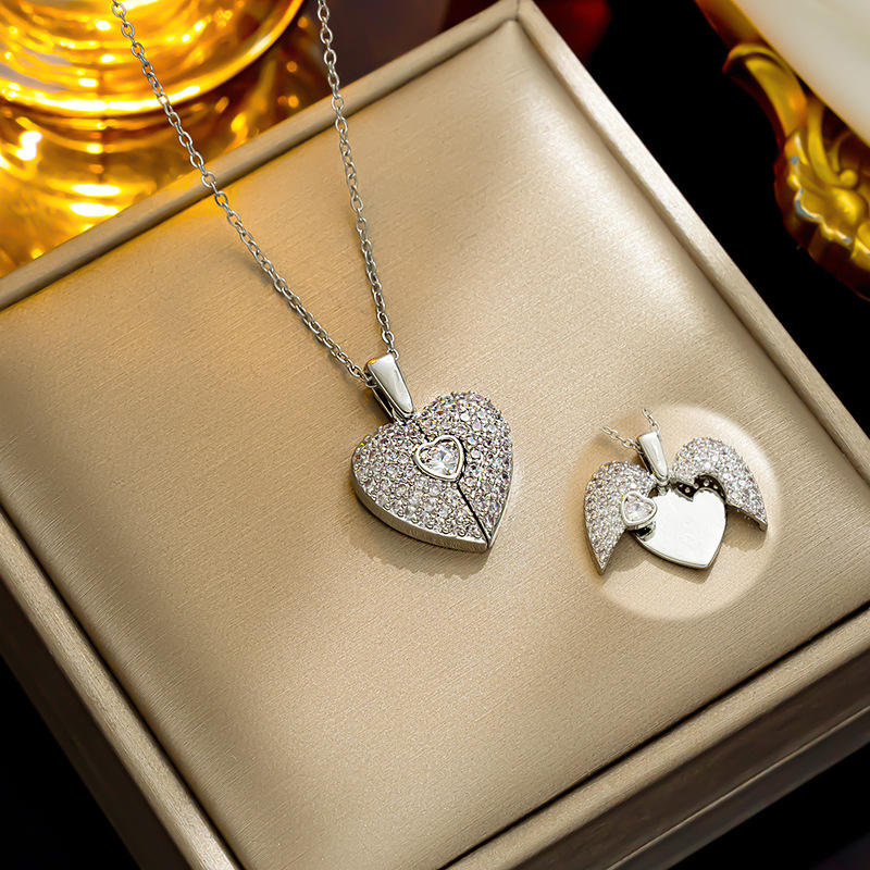 Personalized Heart Necklace With Hidden Names, Secret Message Love Pendant, Graduation Gift, Bridesmaid Gift, Gift For Women, Her Gift
