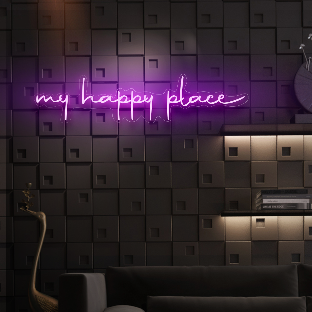 MY happy place neon sign