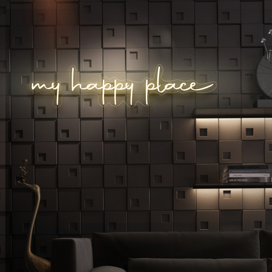MY happy place neon sign