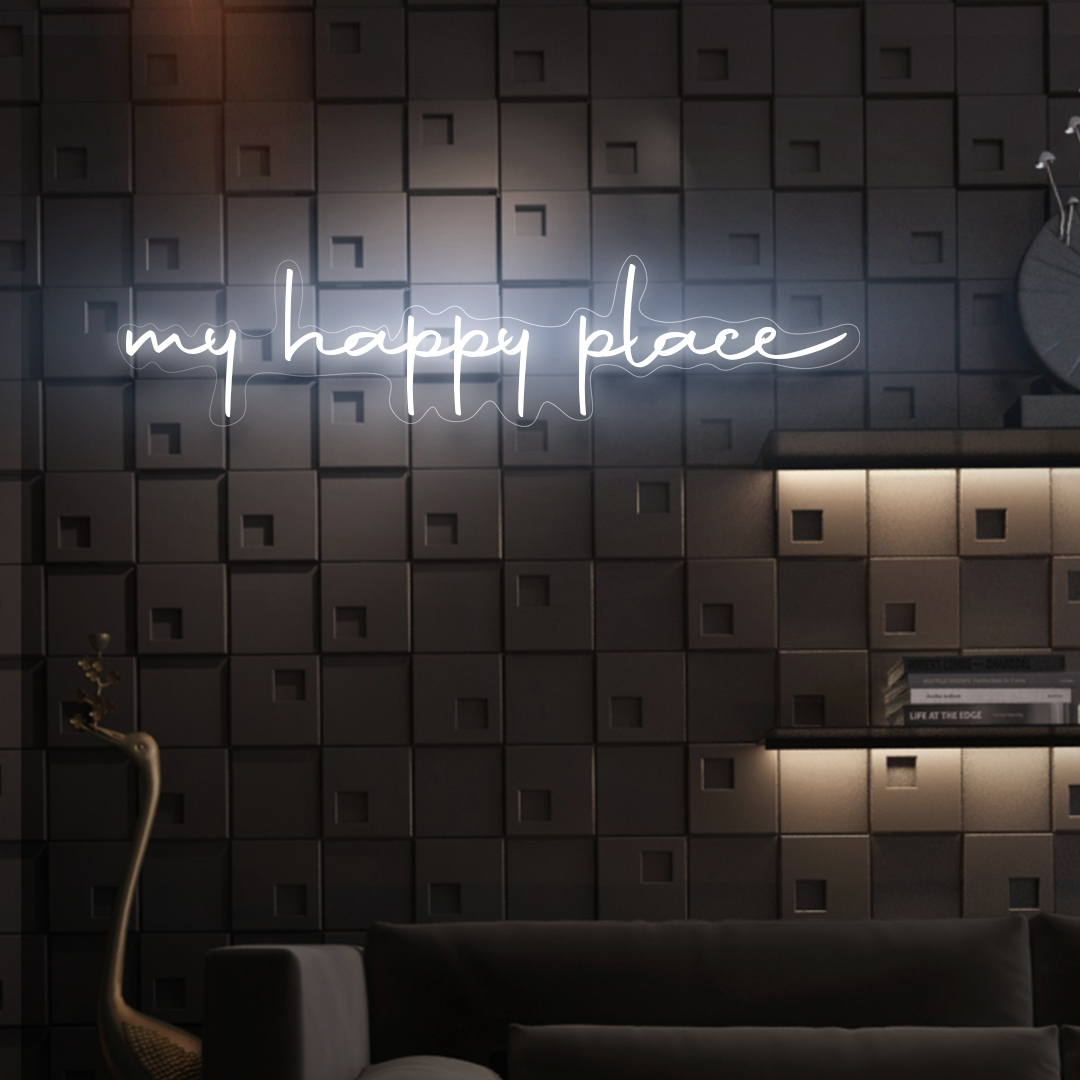 MY happy place neon sign