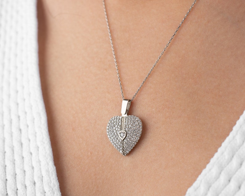 Personalized Heart Necklace With Hidden Names, Secret Message Love Pendant, Graduation Gift, Bridesmaid Gift, Gift For Women, Her Gift